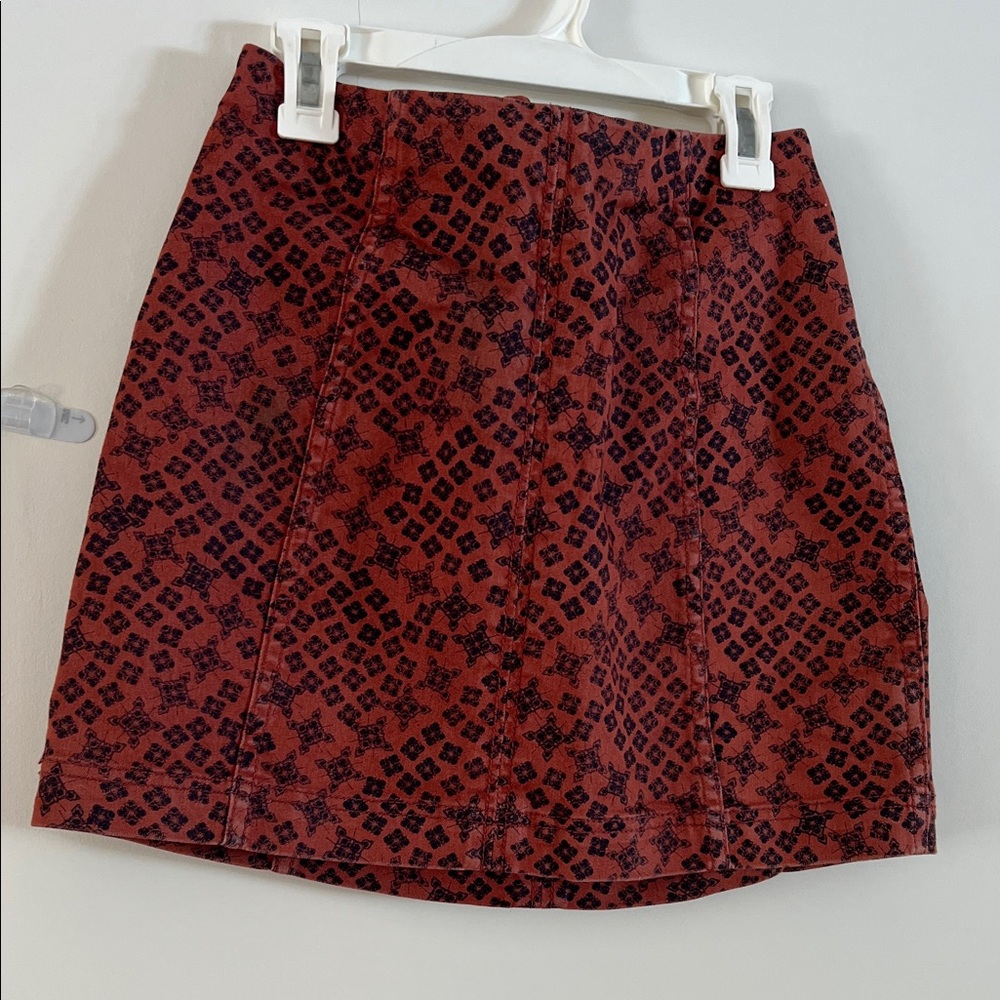 Free People printed Mini Skirt size 2